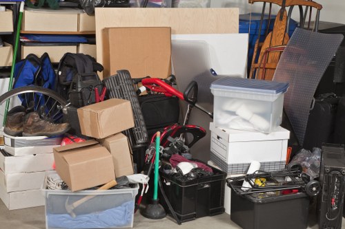 Professional organizing a garage space